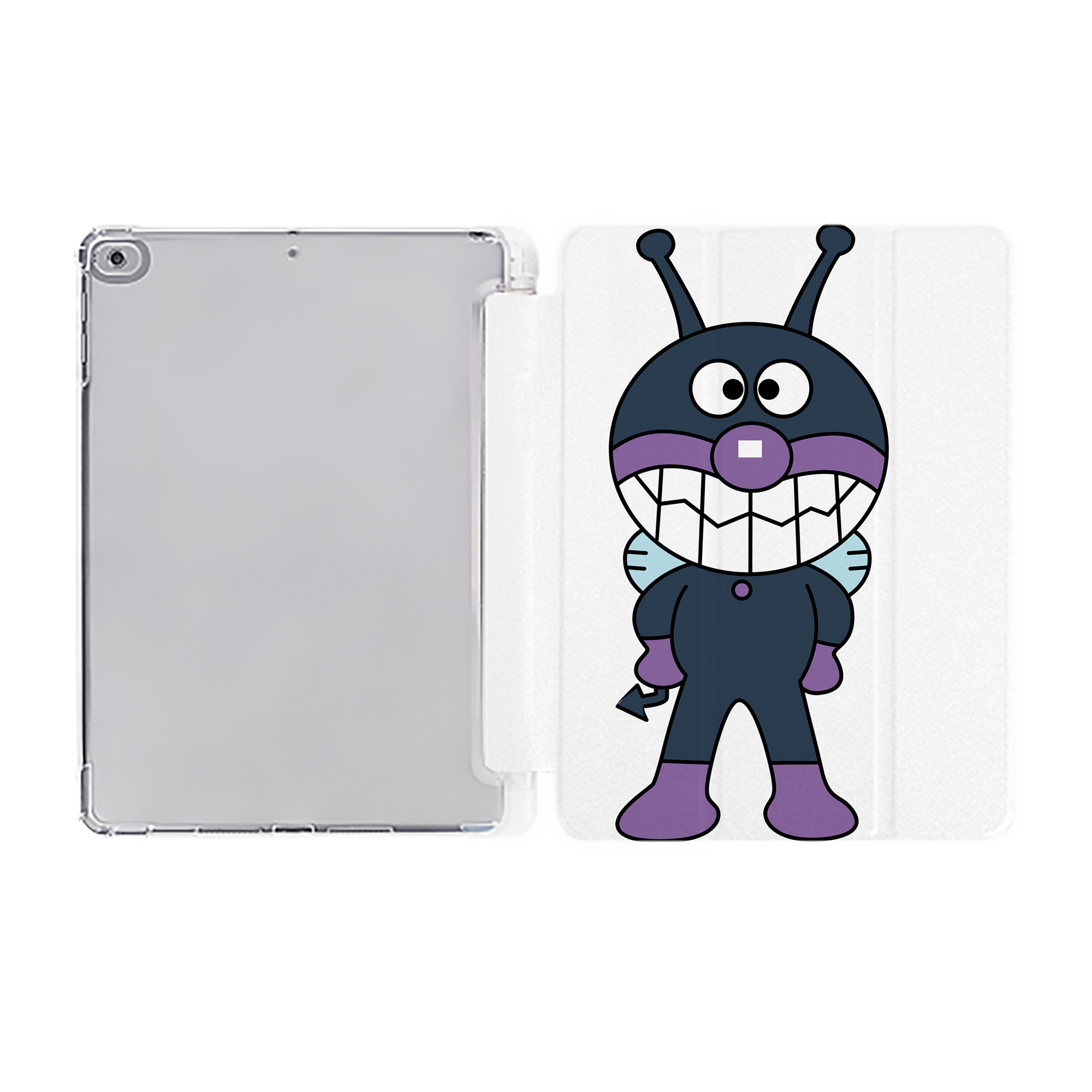 （画像用） アンパンマン Anpanman IPad ケース ペン収納付き 三つ折りスタンド PUレザー×シリコン 対応機種9.5/10.5/10.9インチ